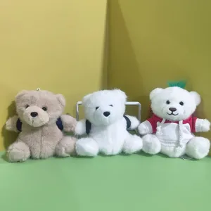 Süßes Bär Plüschtier Rucksack Anhänger Weiche Plüschpuppe Schlüsselanhänger Taschenschmuck Kindergeschenk