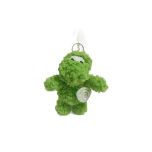 Cute green plush dinosaur keychain plushie fluffy backpack pendant bag charm cute stuffed animal toy