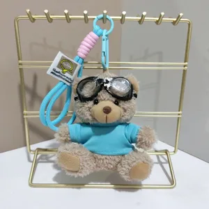 Cute flying bear plush toy teddy bear doll pendant cute backpack hanging ornament doll