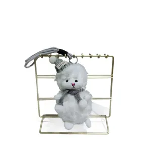 Mignon porte-clés mouton en peluche douce animal rembourré sac charme cadeau hiver