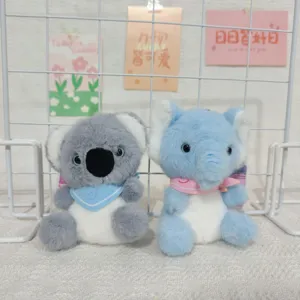 Süßes Koala Elefant Plüschtier Schlüsselanhänger Stofftier Puppe Taschenanhänger Weiches Spielzeug Tier Figur Schlüsselring Geschenk