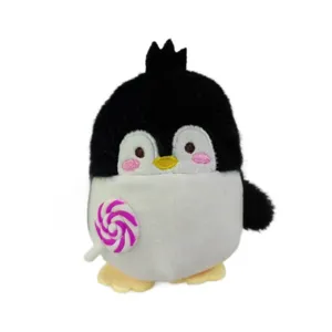 Mignon pingouin en peluche avec pendentif sucette poupée douce rembourrée charm sac