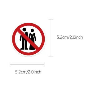 Adesivo in vinile impermeabile felice divorziato rotondo 5.2cm per laptop valigia decoro