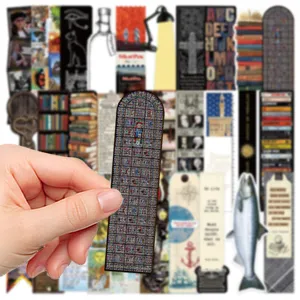 Set of 30 vintage artistic reading bookmarks, creative paper page markers for students stationery.