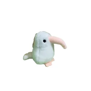Cute white kiwi bird plush toy keychain fluffy cute animal stuffed doll birthday gift