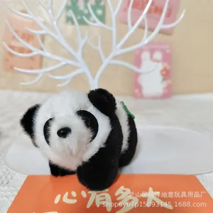 Süßer Panda Plüschtier Anhänger, weiches Stofftier Schlüsselanhänger für Taschen.