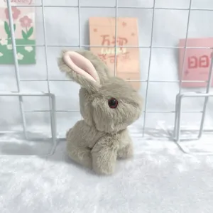 Simulation rabbit plush toy bag pendant cute fluffy doll keychain ornament stuffed gift toy
