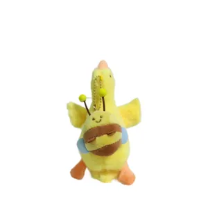 Carino peluche oca anatra bambola portachiavi ciondolo accessorio zaino giocattolo.