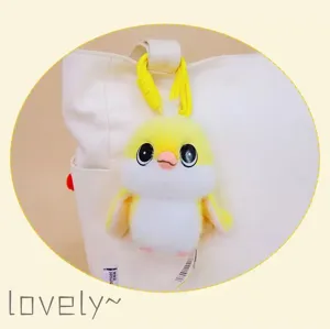 Cute little tit bird plush doll pendant fluffy toy hanging decoration for bags birthday gift