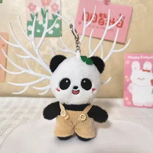 Niedlicher Cartoon Panda Plüsch Schlüsselanhänger Stofftier Puppe Anhänger Geschenk