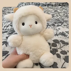 Carino peluche agnello morbido animale imbottito bambola cuscino kawaii decorazione regalo