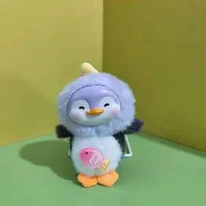 Cute plush vinyl penguin pendant cartoon doll bag hanging ornament keychain accessory.