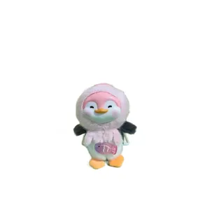 Cute vinyl silicone little penguin pendant plush toy keychain cute bag charm doll