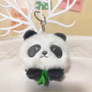 Süßer Cartoon Riesenpanda Plüsch Schlüsselanhänger Anhänger, weiche Stofftier Tasche Charm.
