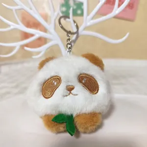 Süßer Cartoon Riesenpanda Plüsch Anhänger Schlüsselanhänger, weiche Stofftier Tasche Dekoration.