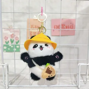 Süßer Cartoon Riesenpanda Plüsch Anhänger Rucksack Puppe Schlüsselanhänger Stofftier Geschenk.