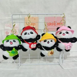Süßer Cartoon Panda Plüsch Schlüsselanhänger Rucksack Anhänger Stofftier Geschenk