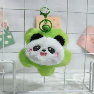 Süßer grüner Panda Plüsch Schlüsselanhänger niedliche Stofftier Puppe Tasche Charm Geschenk