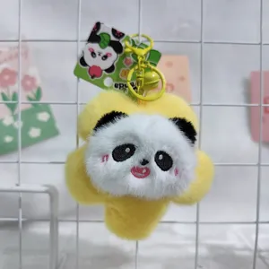 Süßer Cartoon Panda Plüsch Schlüsselanhänger Rucksack Puppe Plüschtier Taschenschmuck