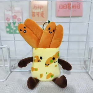 Süßer Plüsch Brot Schlüsselanhänger Cartoon Puppe Tasche Anhänger weiches Stofftier Geschenk