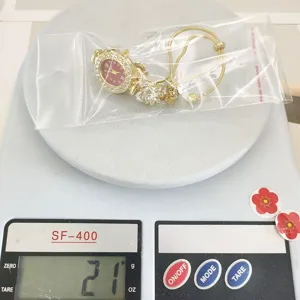 Reloj de cuarzo mujer estrases con pulsera cadena serpiente deslizante moda detalle