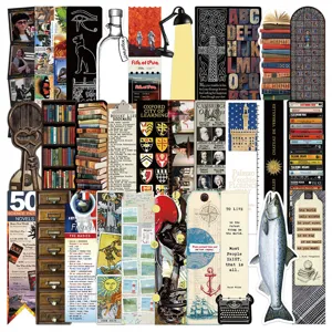 Vintage Literary Creative Reading Bookmarks Paper Page Markers Art Design Book Accessories For Students Stationery Gifts
