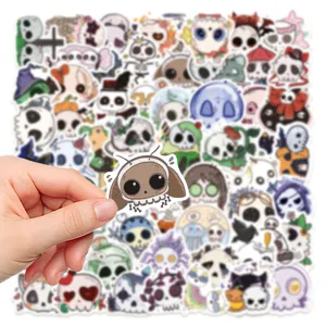 50 Pcs Halloween Groovy Squelette Autocollants Étanches Vinyle pour Bouteille Laptop