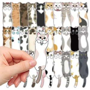 Cute cat bookmark detail view, showing cartoon kitty design and paper material for reading.
