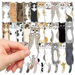 Detailed view of cute cartoon cat bookmark card, paper material, perfect for student reading.