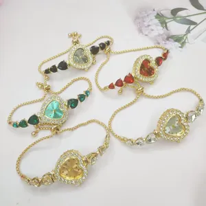 Elegantes Damen Herz Strass Uhr Armband, verstellbare Quarzuhr fur den Alltag.