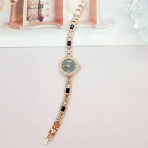 Damen Strass Quarzuhr Luxus Roségold Armbanduhr Mode Modische Damenuhr Armband