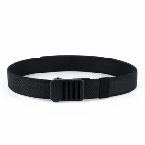 Outdoor elastic casual woven belt tactical breathable mens fashion accessory black color