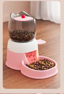 Automatischer Haustier Futterautomat Katze Hund große Kapazität Fressnapf rosa süß