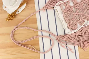 Handmade macrame woven crossbody bag casual daily shoulder handbag for women vacation beach