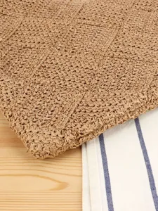 Bolso tote de paja tejida a mano para mujer, elegante bolsa de hombro de playa gran capacidad.