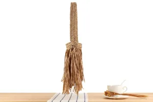 Sac à main élégant en paille à franges, sac cabas tissé décontracté pour plage et quotidien.