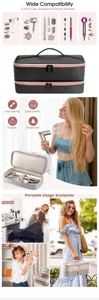 Dubbellaagse haarstyling tool reizen opbergtas grote capaciteit draagbare waterdichte draagtas.