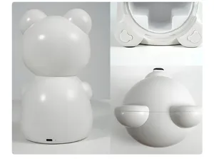 White bear automatic watch winder USB powered mechanical watch shaker with colorful lights.