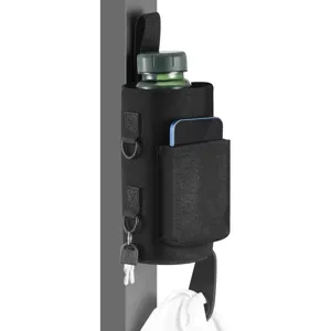 Gym magnetische waterfles tas met telefoonvak, duurzame tactische opbergtas voor sport en fitness.