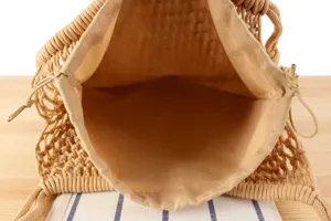 Handgemaakte macrame katoenen touw schoudertas casual strand dagelijks minimalistisch
