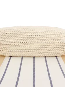 Handmade woven shoulder bag casual commuter beach vacation minimalist women bag beige