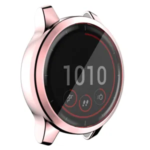 Roségoud TPU beschermhoesje voor smartwatch, gegalvaniseerde volledige horlogekast.