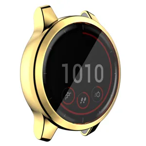 Gouden beschermhoes compatibel met Garmin vivoactive 4 4s en Venu 2 2s smartwatches.