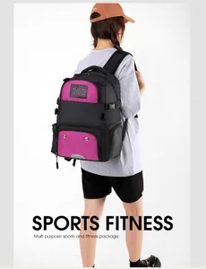 Grote capaciteit sportrugzak voor basketbal en fitness, waterbestendig ontwerp voor heren en dames.