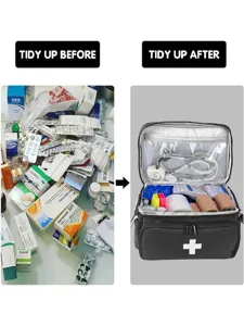 Portable first aid medical storage bag home emergency organizer tool kit medical bag