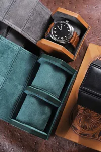 Zeshoekige horloge reisetui, draagbare horlogekoffer en sieraden opbergdoos voor reizen.