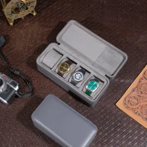 Draagbare Reizen Horlogedoos PU Leer Meerdere Vakken Mechanische Horloge Opslag Organizer Etui met Kussens voor Vrouwen Mannen