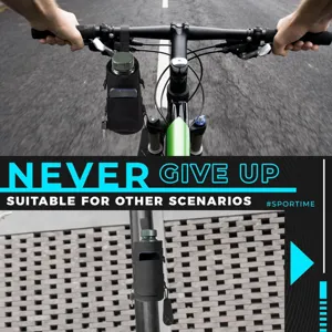 Gedetailleerd overzicht van magnetische fiets waterfles tas met telefoonhouder voor sport.
