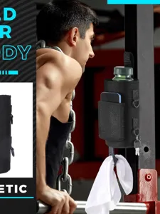 Fitness magnetische waterfles tas met telefoonvak en riem voor sport workout hoofd afbeelding