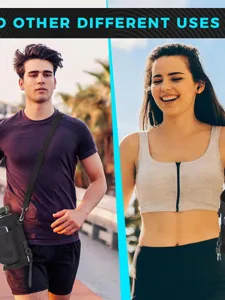 Magnetische fitness waterfles tas sport crossbody tas met telefoonhouder en fleshouder accessoire